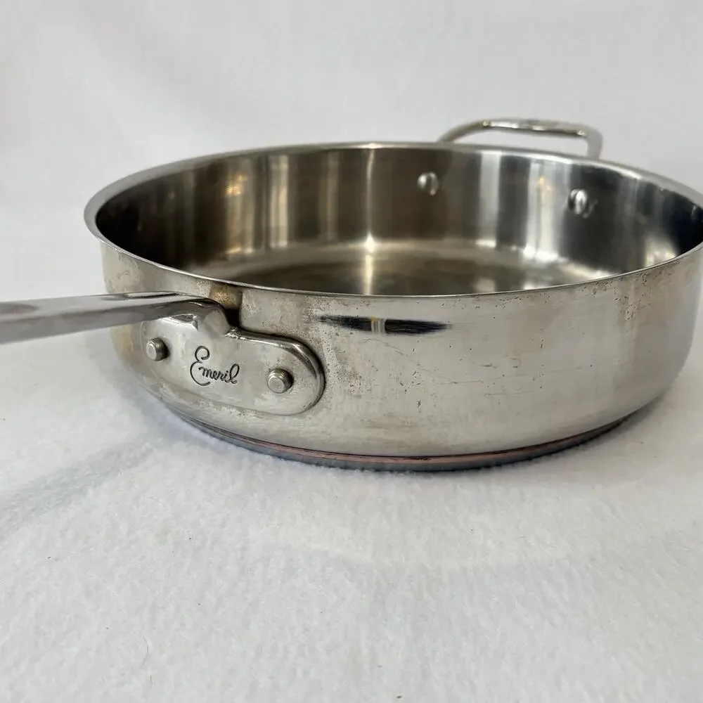 Emeril 3 Qt Sauté Fry Pan Copper Bottom Cooking Sauté Heavy Duty Professional ￼￼